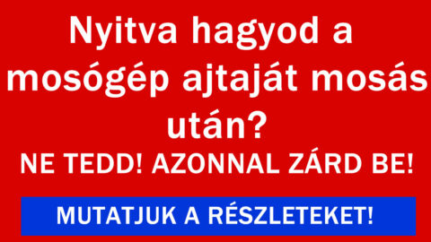 Nyitva hagyod a mosógép ajtaját?
