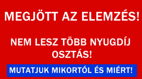 Drámai hír a nyugdíjakról!