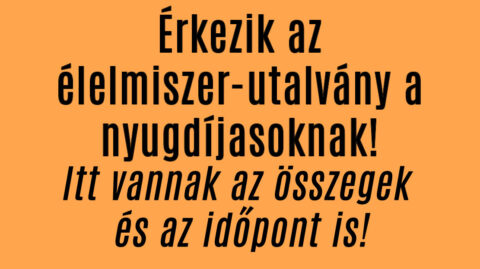 Érkezik az élelmiszer-utalvány a nyugdíjasoknak!