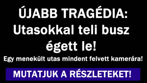 Utasokkal teli busz égett le