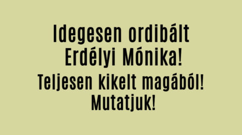 Idegesen ordibált Erdélyi Mónika!