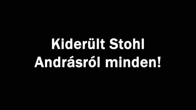 Kiderült Stohl Andrásról minden!