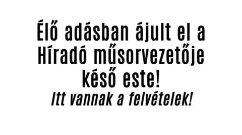 Élő adásban ájult el a Híradó műsorvezetője késő este!