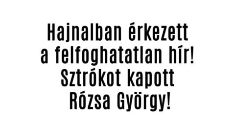 Sztrókot kapott Rózsa György!