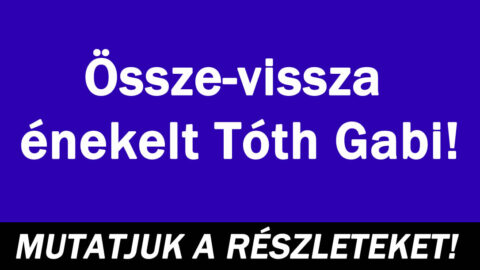 Össze-vissza énekelt Tóth Gabi!