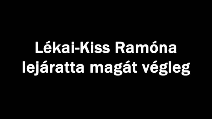 Lékai-Kiss Ramóna váratlan fordulata!