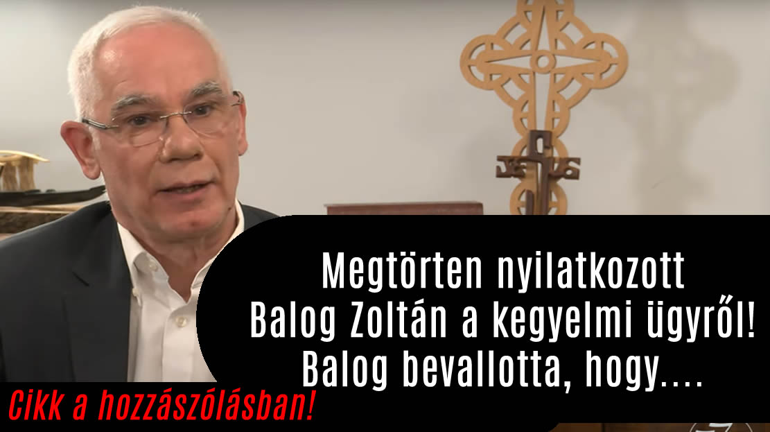 Megtörten nyilatkozott Balog Zoltán a kegyelmi ügyről! Balog bevallotta, hogy….