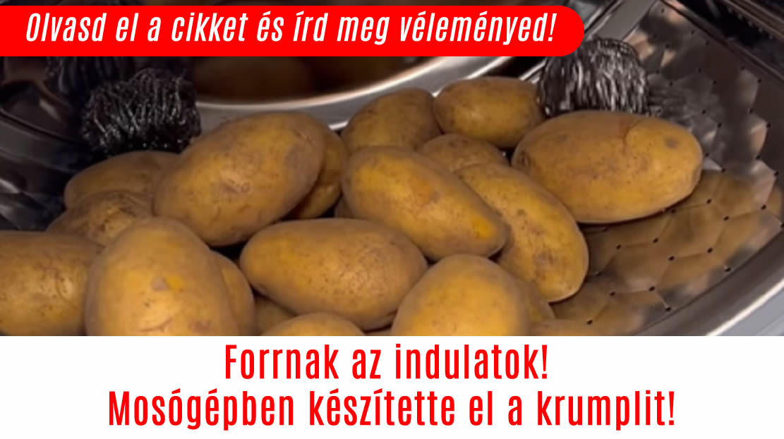 Forrnak az indulatok! Mosógépben készítette el a krumplit!