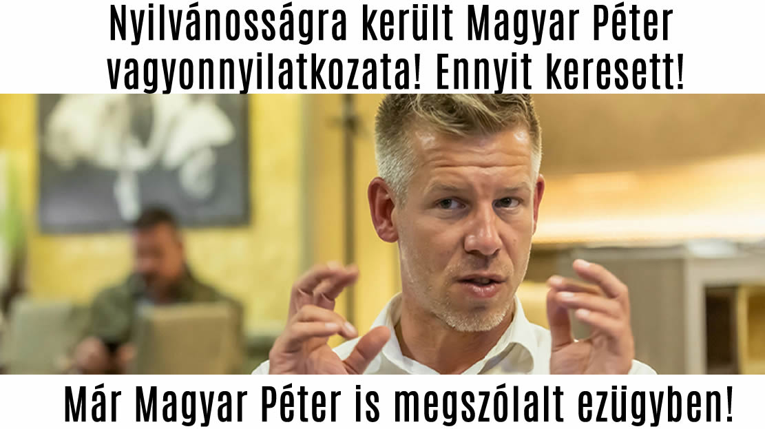 Nyilvánosságra került Magyar Péter vagyonnyilatkozata! Ennyit keresett!