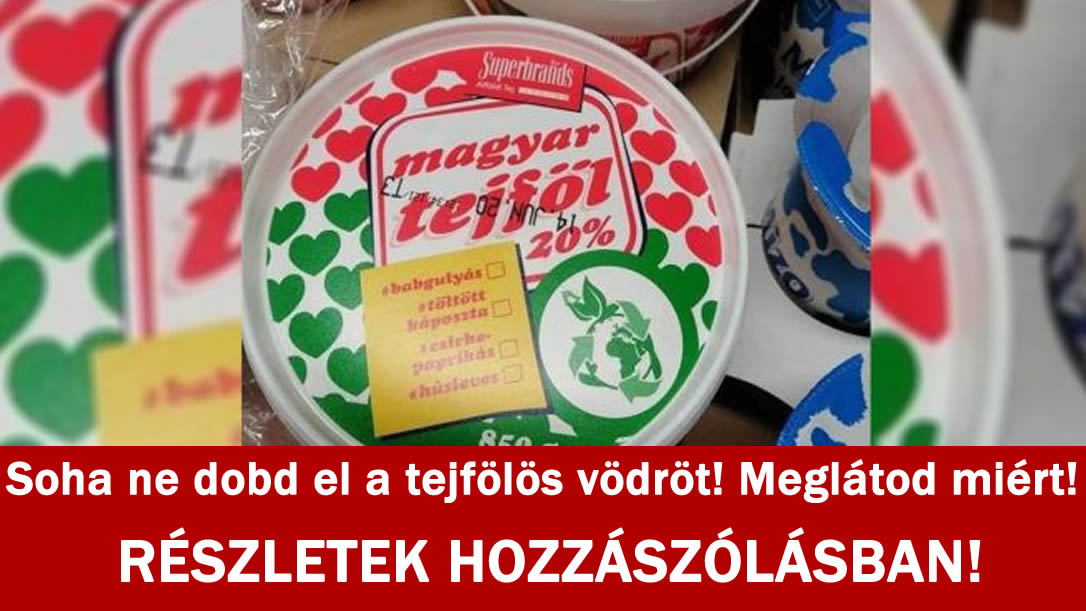 Soha ne dobd el a tejfölös vödröt! Meglátod miért!