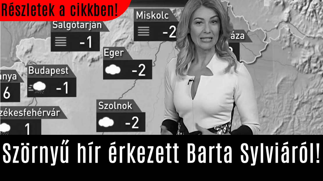 Szörnyű hír érkezett Barta Sylviáról!