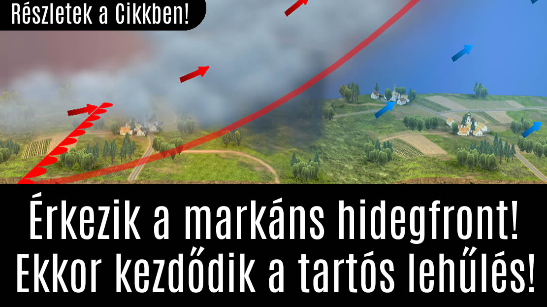 Érkezik a markáns hidegfront! Ekkor kezdődik a tartós lehűlés!