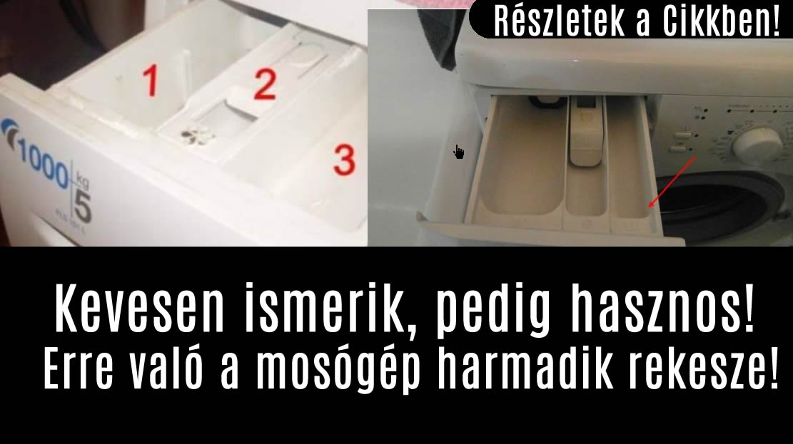 Kevesen ismerik, pedig hasznos! Erre való a mosógép harmadik rekesze!