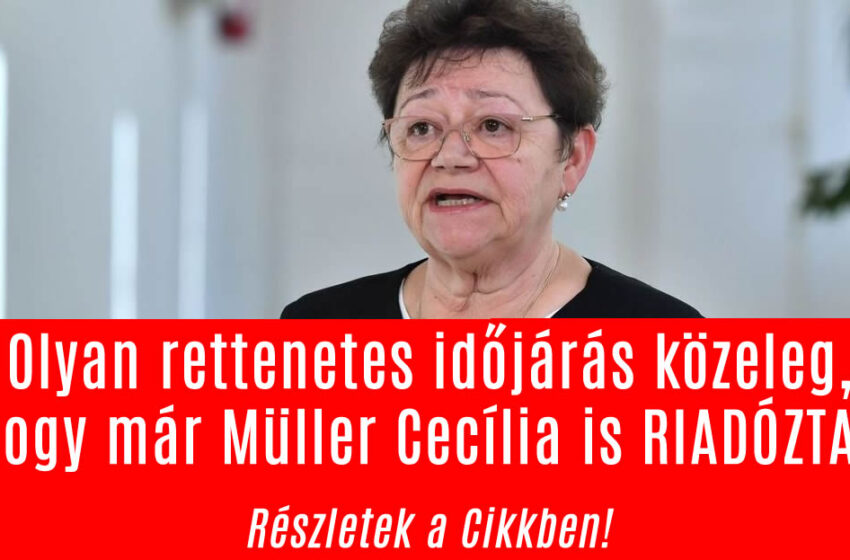 Olyan rettenetes időjárás közeleg, hogy már Müller Cecília is RIADÓZTAT!