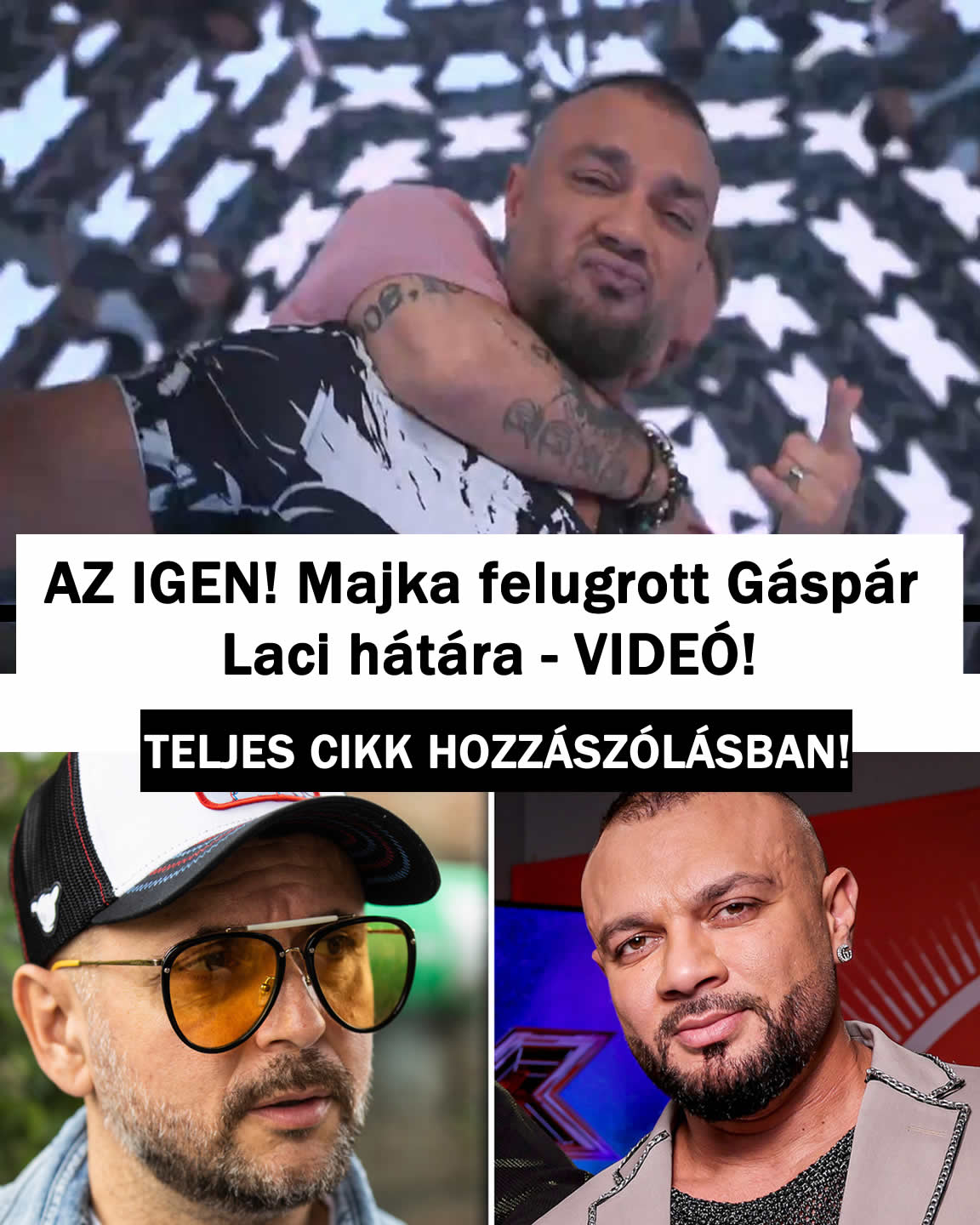 AZ IGEN! Majka felugrott Gáspár Laci hátára – VIDEÓ!