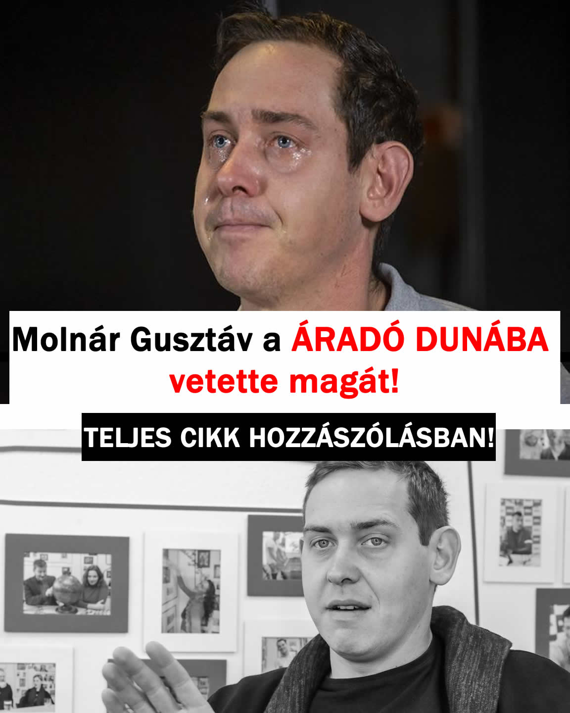 Molnár Gusztáv a ÁRADÓ DUNÁBA vetette magát!