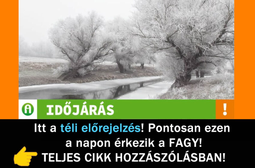 Itt a téli előrejelzés! Pontosan ezen a napon érkezik a FAGY!