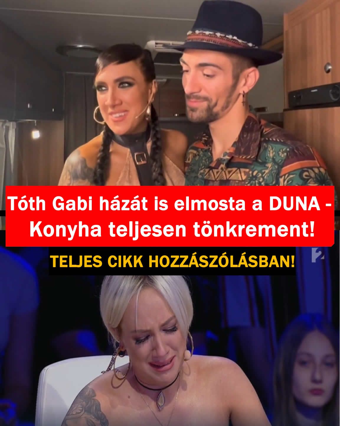 Tóth Gabi házát is elmosta a DUNA – Konyha teljesen tönkrement!