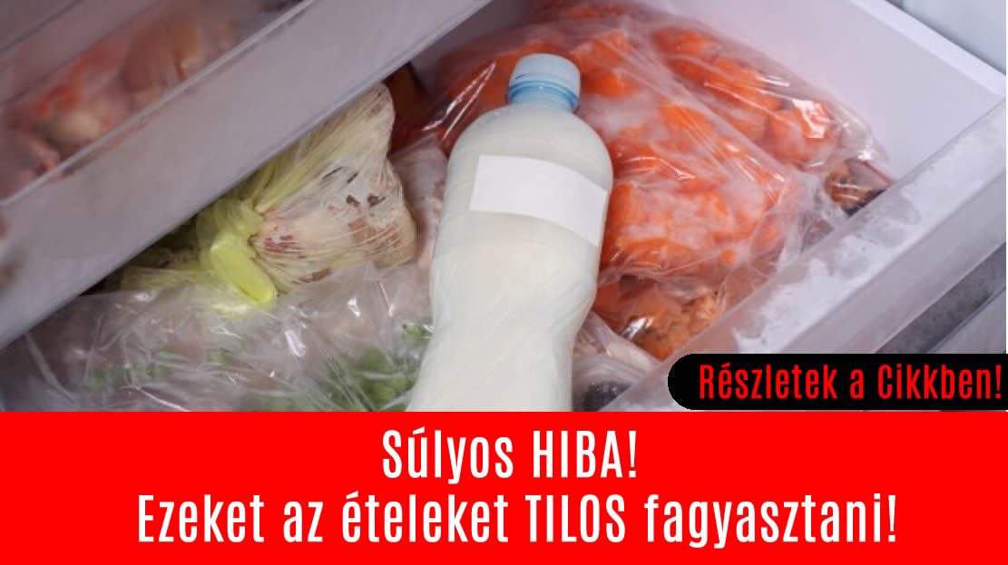 Súlyos HIBA! Ezeket az ételeket TILOS fagyasztani!