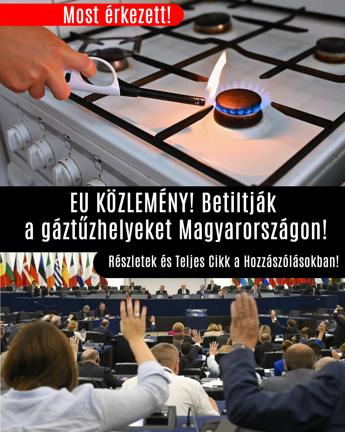 EU KÖZLEMÉNY! Betiltják a gáztűzhelyeket Magyarországon!