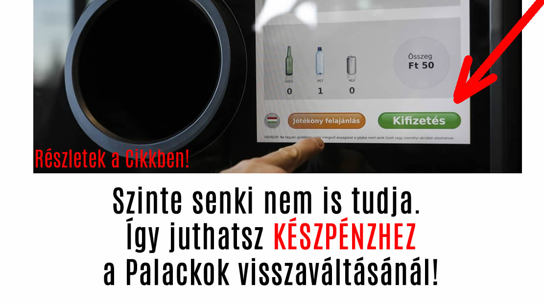 Szinte senki nem is tudja. Így juthatsz KÉSZPÉNZHEZ a Palackok visszaváltásával!