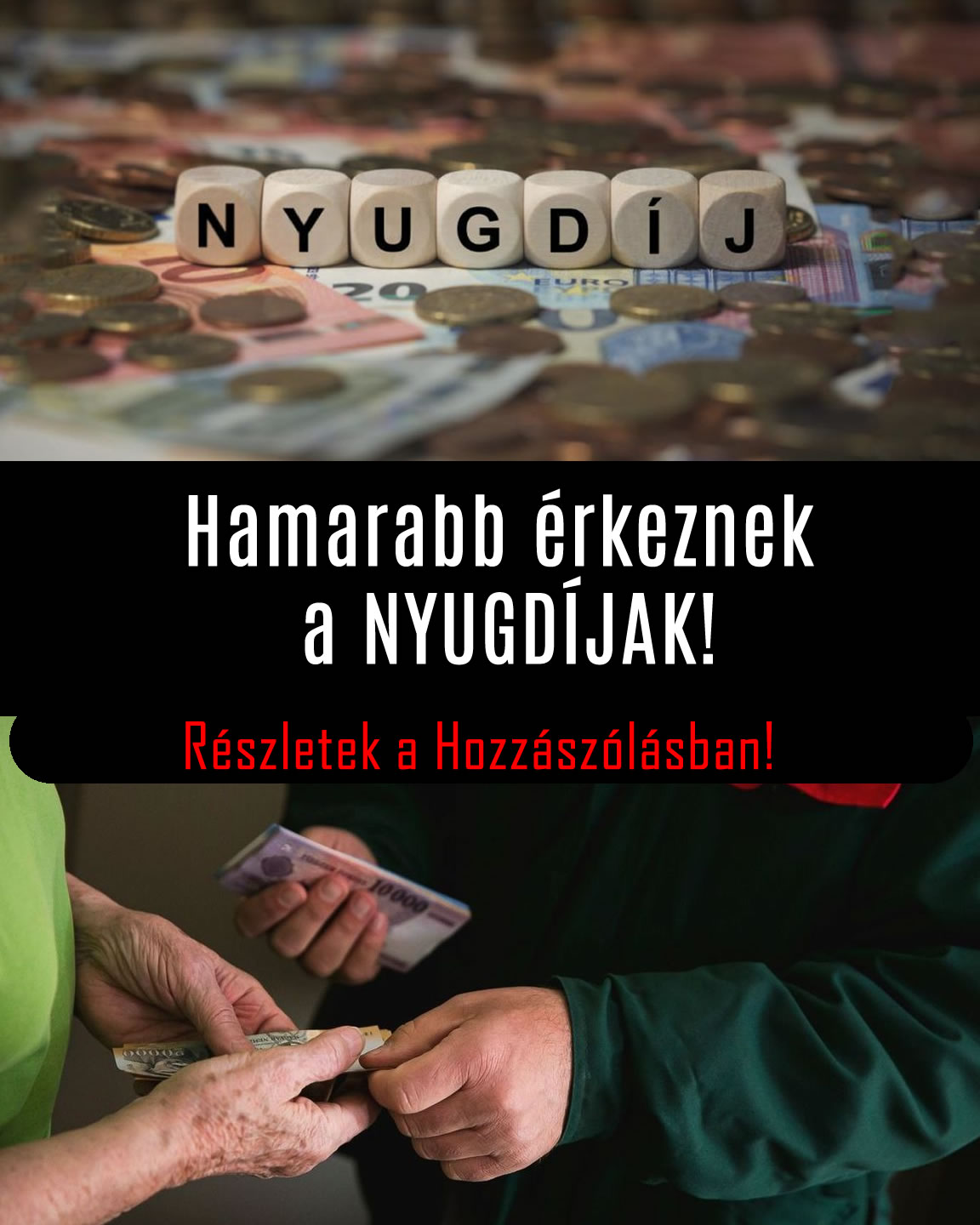 Hamarabb érkeznek a NYUGDÍJAK!