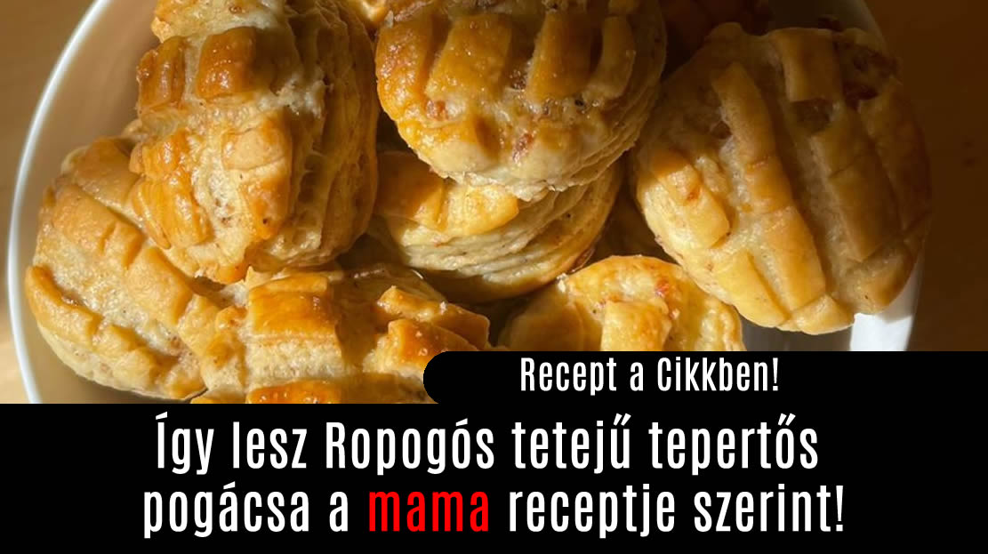 Így lesz Ropogós tetejű tepertős pogácsa a mama receptje szerint!