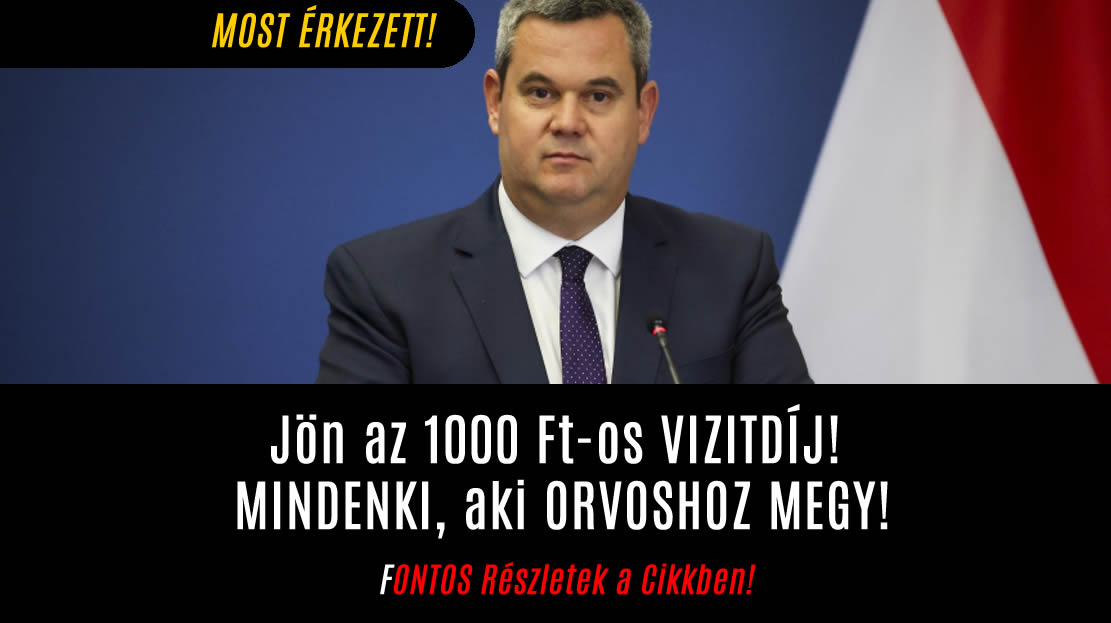 Jön az 1000 Ft-os VIZITDÍJ! MINDENKI, aki ORVOSHOZ MEGY!