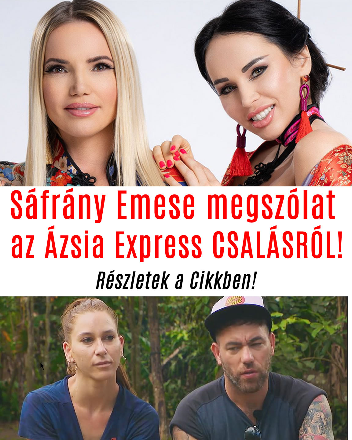 Sáfrány Emese megszólat az Ázsia Express CSALÁSRÓL!