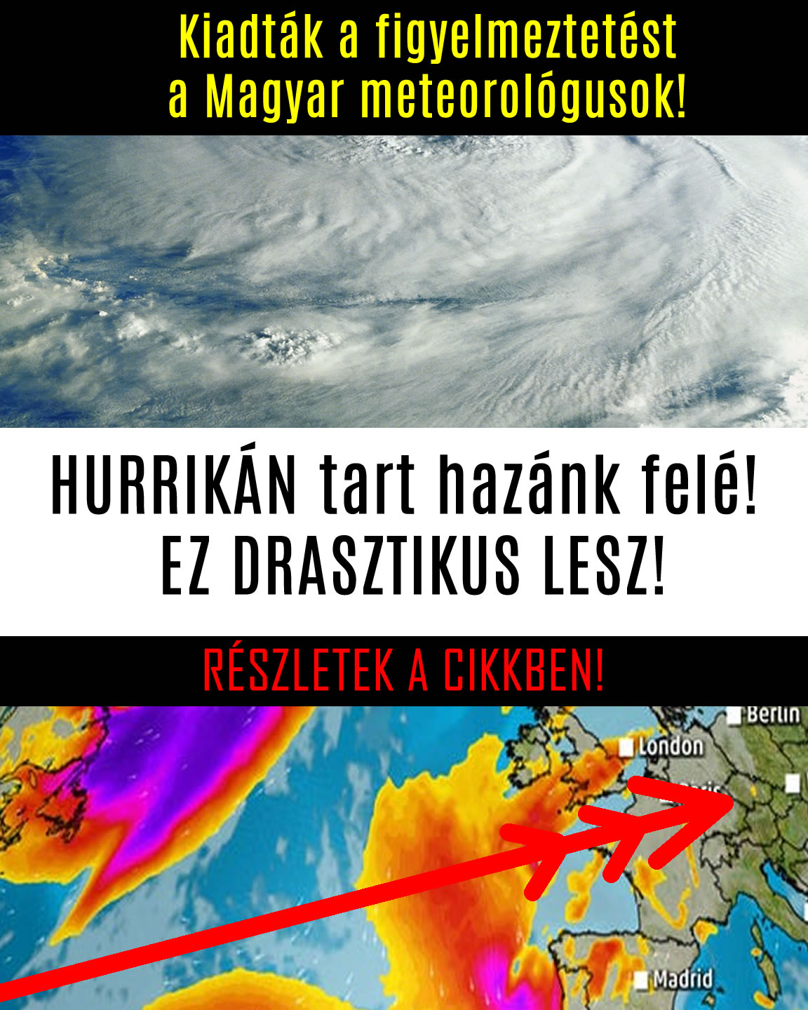 Elkerülhetetlen HURRIKÁN tart hazánk felé! EZ DRASZTIKUS LESZ!