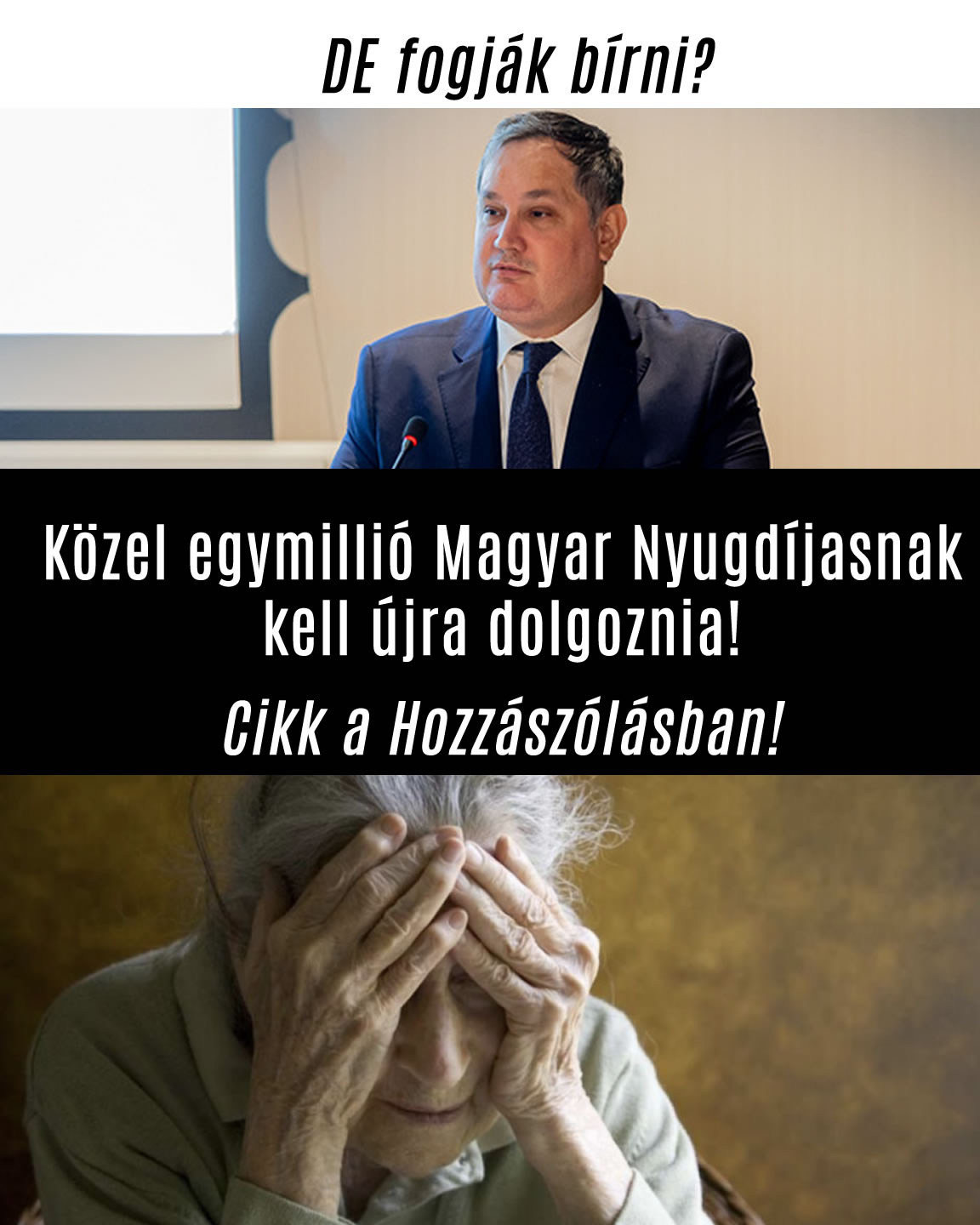 Ajjaj! Közel egymillió Magyar Nyugdíjasnak kell újra dolgoznia!