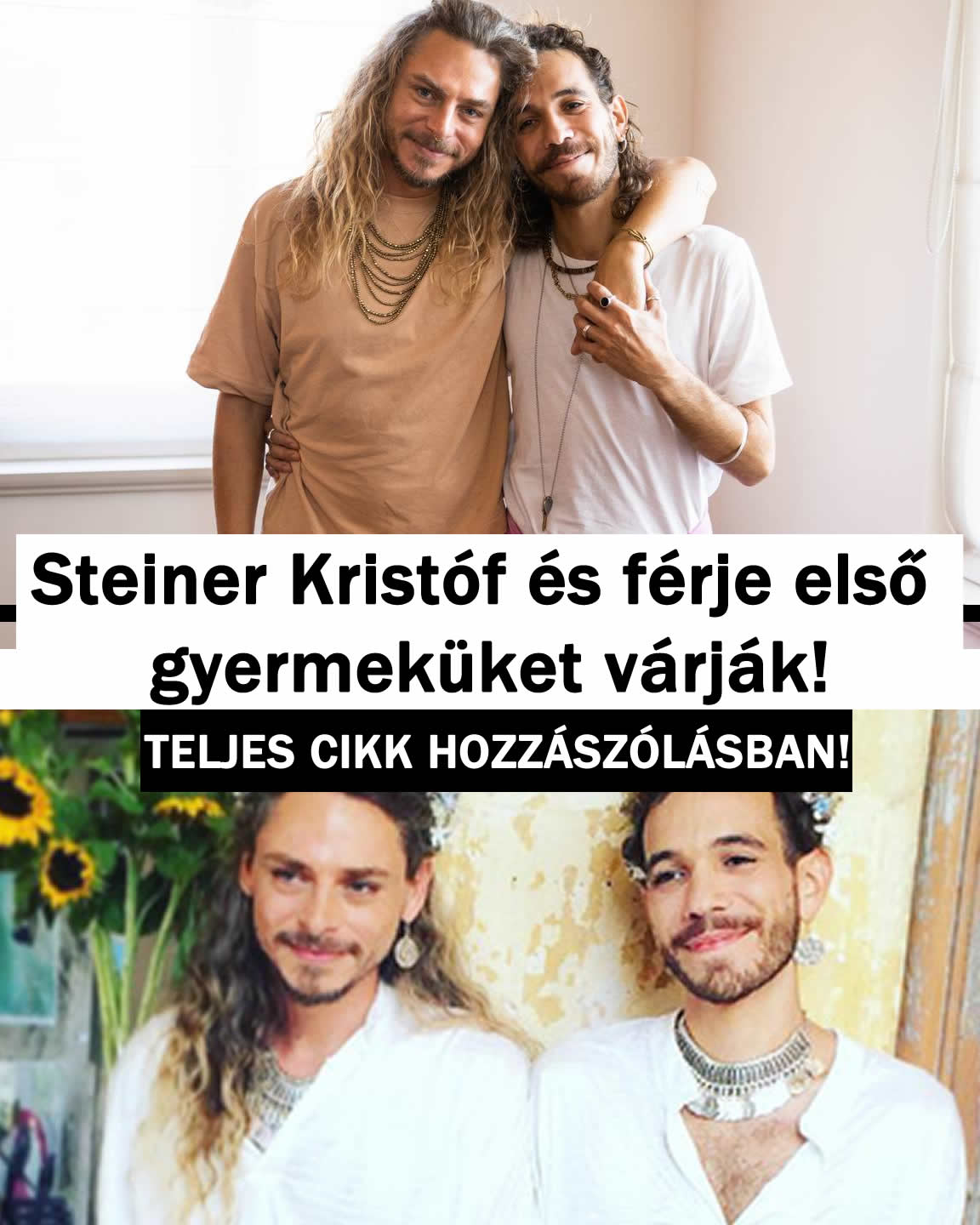 Steiner Kristóf és férje első gyermeküket várják!