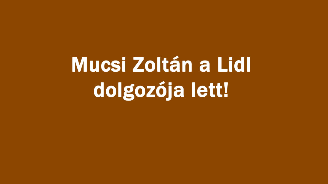 Mucsi Zoltán a Lidl dolgozója lett!