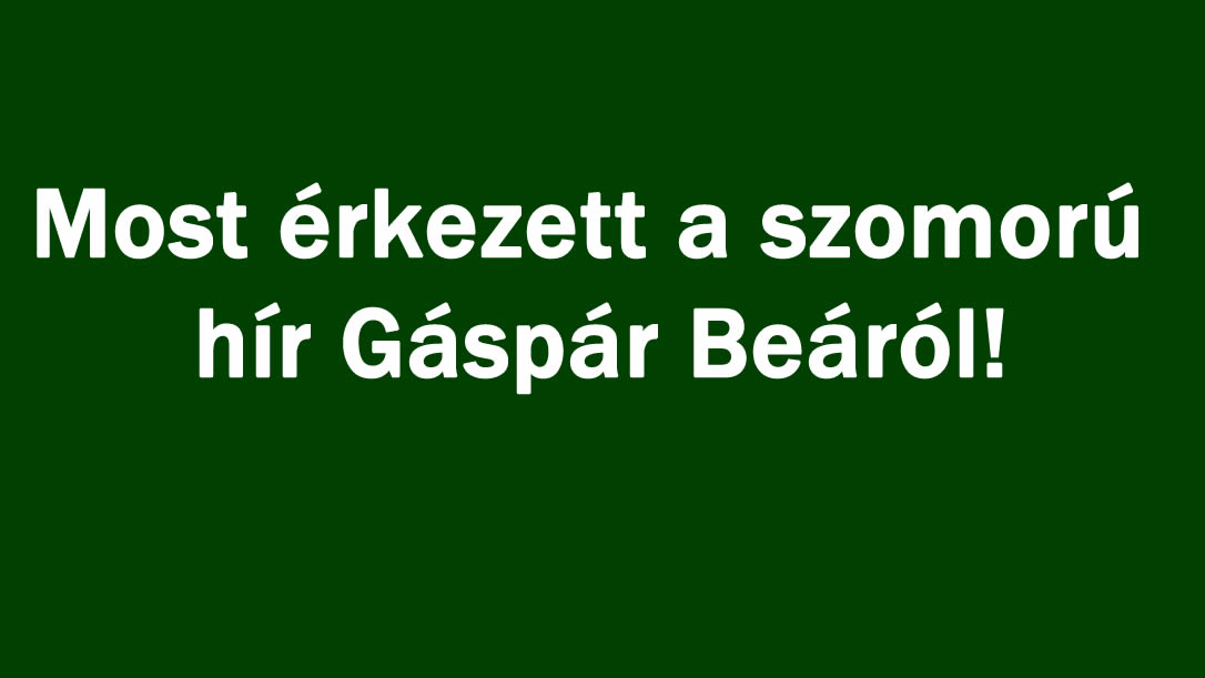 Most érkezett a szomorú hír Gáspár Beáról!