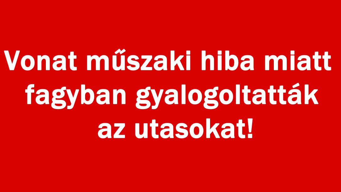 Vonat műszaki hiba miatt fagyban gyalogoltatták az utasokat!