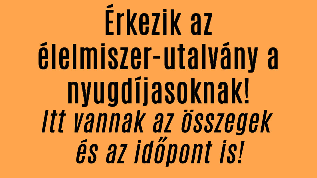 Érkezik az élelmiszer-utalvány a nyugdíjasoknak!