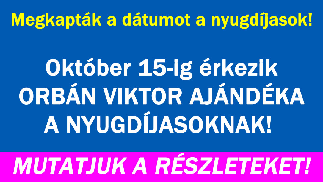 Megkapták a dátumot a nyugdíjasok!