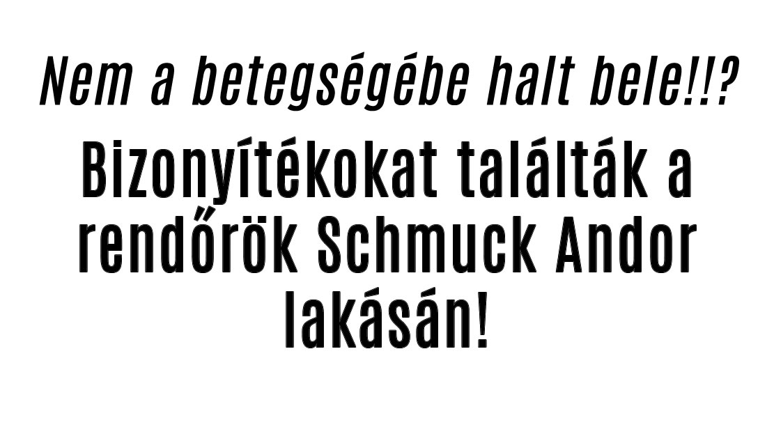 Bizonyítékokat találták a rendőrök Schmuck Andor lakásán!