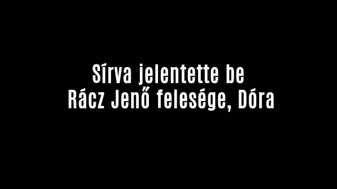 Sírva jelentette be Rácz-Gyuricza Dóra