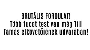 Több tucat test van még Till Tamás elkövetőjének udvarában!