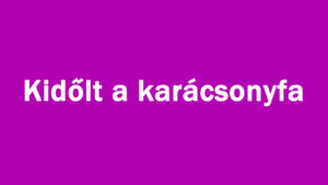 Kidőlt a karácsonyfa
