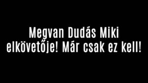 Megvan Dudás Miki elkövetője! Már csak ez kell!