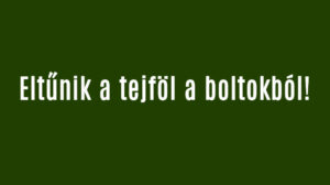 Eltűnik a tejföl a boltokból!