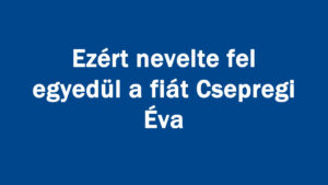 Ezért nevelte fel egyedül a fiát Csepregi Éva