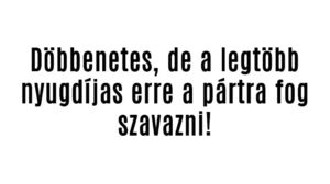 Nyugdíjasok szavazása!