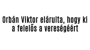 Orbán Viktor elárulta, hogy ki a felelős a vereségéért