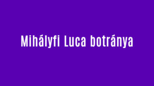 Mihályfi Luca botránya