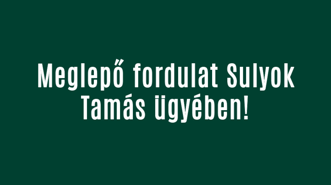 Meglepő fordulat Sulyok Tamás ügyében!