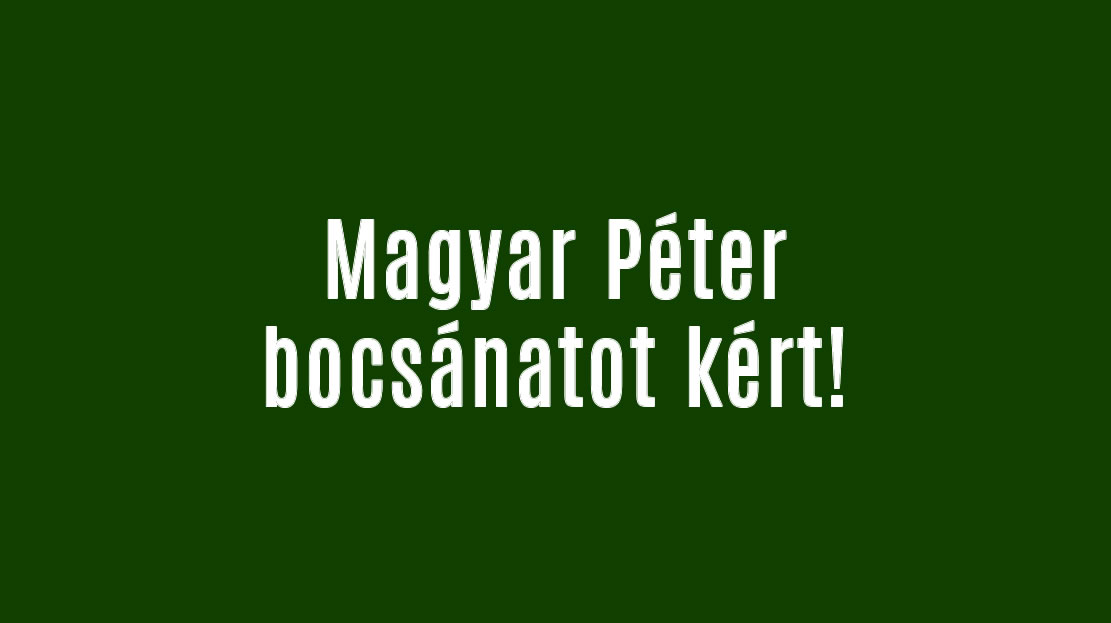 Magyar Péter bocsánatot kért!