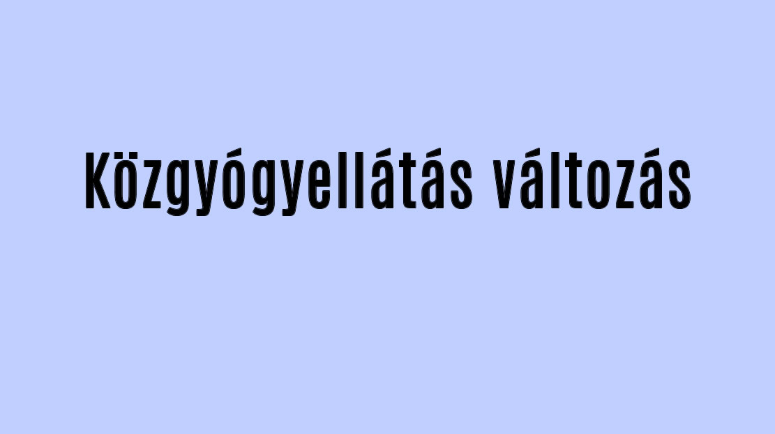 Közgyógyellátás változás